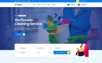 FastPro Cleaning Services WordPress Theme 1.0.1 GPL Theme