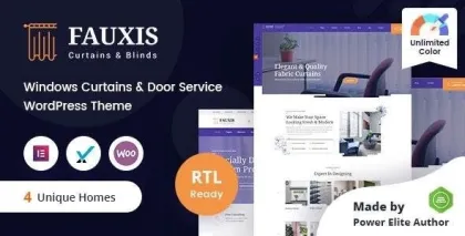 Fauxis Windows Curtains WordPress Theme + RTL 2.0.0 GPL Theme