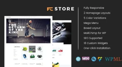 FcStore  – Sports, Fitness WooCommerce Theme 1.2.12 GPL Theme