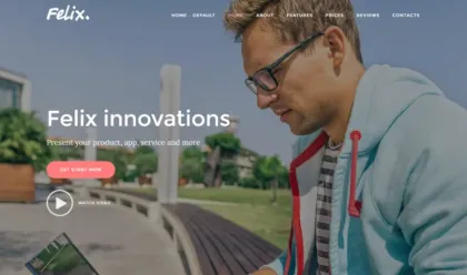 Felix. App, WordPress Onepage Theme 1.0.2 GPL Theme
