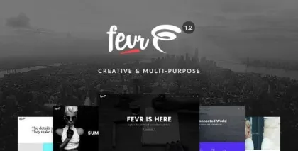 Fevr Creative MultiPurpose Theme 1.2.9.9 GPL Theme