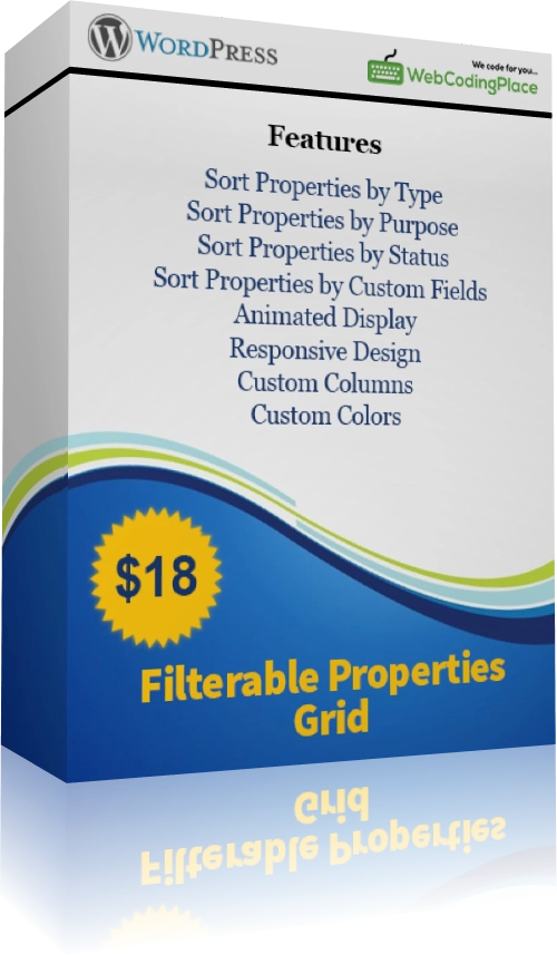 Filterable Properties Grid – Real Estate Manager Extension 3.0 GPL Plugins