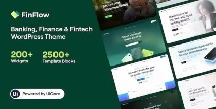 FinFlow Banking, Finance Fintech WordPress Theme 2.0.4 GPL Theme