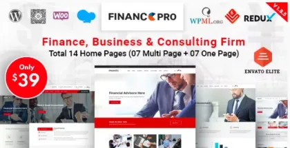 Finance Pro Business Consulting WordPress Theme 1.8.8 GPL Theme