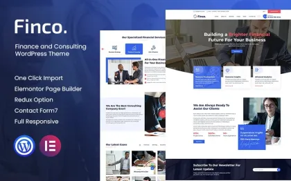 Finco Finance and Consultinge WordPress Theme 1.0.0 GPL Theme