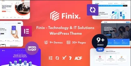 Finix Technology IT Solutions WordPress Theme 1.5.0 GPL Theme
