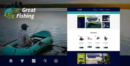 Fishing and Hunting Hobby WordPress Theme 1.5.1 GPL Theme