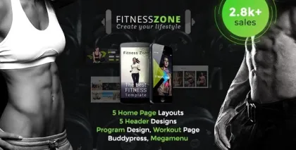 Fitness Zone | Gym Fitness Theme, perfect fit for fitness centers and Gyms 3.6 GPL Theme