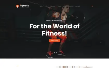 Fitpress Fitness Gym WordPress Theme 1.0.0 GPL Theme