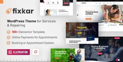 FixKar All Services WordPress Theme Build With Elementor 3.4.1 GPL Theme