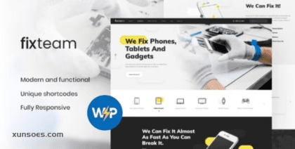 FixTeam | Electronics Mobile Devices Repair WordPress Theme 1.5.0 GPL Theme