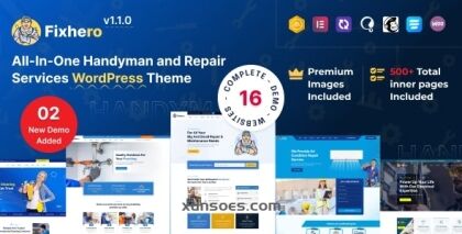 Fixhero Handyman Repair Services WordPress Theme 1.1.0 GPL Theme