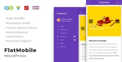 FlatMobile Responsive WordPress Mobile Theme 2.0.4 GPL Theme