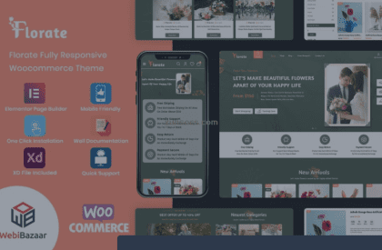 Florate – Flower Shop WooCommerce Responsive Theme 1.0 GPL Theme