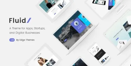 Fluid Startup and App Landing Page Theme 1.7 GPL Theme