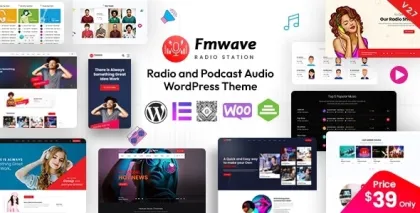 Fmwave Radio Station WordPress Theme + RTL 2.9.5 GPL Theme