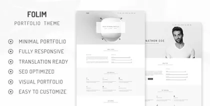 Folim Clean Minimalist Portfolio WordPress Theme 2.0.1 GPL Theme