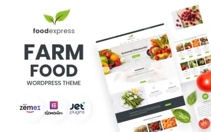 Food Express Agriculture Farm WordPress Theme 1.0.1 GPL Theme