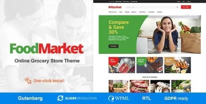 Food Market Food Shop Grocery Store WordPress Theme 1.0.8 GPL Theme
