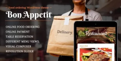 Food ordering WordPress theme for Restaurant Bon Appetit | Restaurants Cafes 5.1.1 GPL Theme