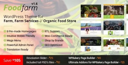 FoodFarm 1.9.0 GPL Theme
