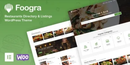 Foogra Restaurants Directory Listings WordPress Theme 1.0.14 GPL Theme