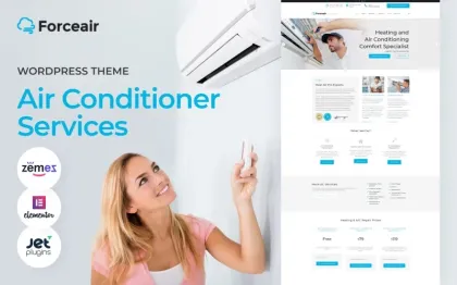 Forceair Air Condition Heating WordPress Theme 2.0.1 GPL Theme