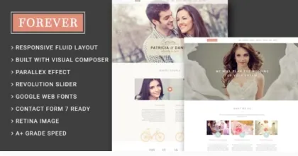 Forever Wedding Couple Planner/ Agency WordPress Theme 1.1.1 GPL Theme