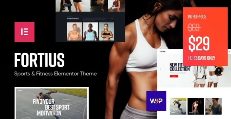 Fortius Sports Fitness Elementor WordPress Theme 1.0 GPL Theme