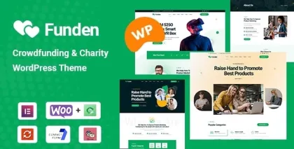 Funden Crowdfunding Charity WordPress Theme 1.1.8 GPL Theme