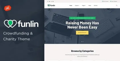Funlin Crowdfunding Charity Theme 1.7 GPL Theme
