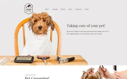 Furry Pet Grooming WordPress Theme 1.0.0 GPL Theme