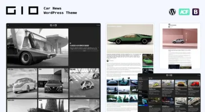 GIO – Car News WordPress Theme 1.0.2 GPL Theme