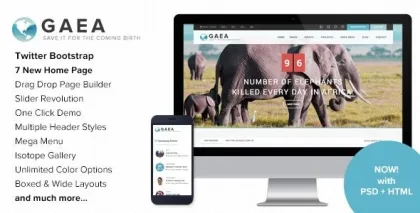 Gaea Environmental WordPress Theme 2.9.2 GPL Theme