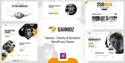 Gainioz Charity Donation WordPress Theme 1.0.0 GPL Theme
