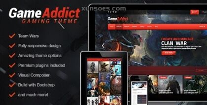 Game Addict Clan War Gaming Theme 3.5 GPL Theme