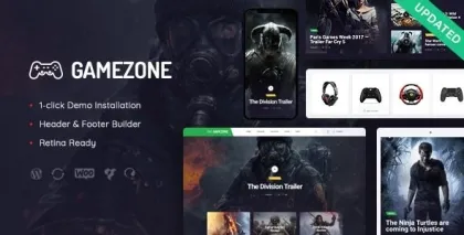 Gamezone | Video Gaming Blog Esports Store WordPress Theme 1.1.5 GPL Theme