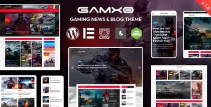 Gamxo WordPress Gaming News Blog Theme 1.6 GPL Theme