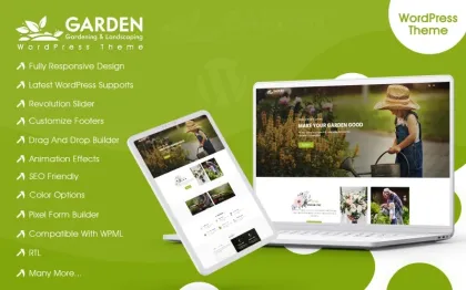 Garden Gardening and Landscaping WordPress Theme 1.0.0 GPL Theme