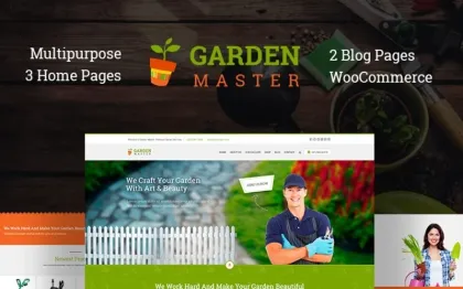 Garden Master WordPress Theme 2.0 GPL Theme