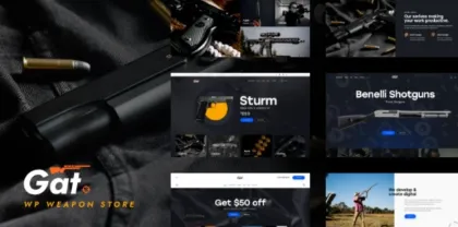Gat Gun Weapon Store WordPress Theme 1.0.0 GPL Theme