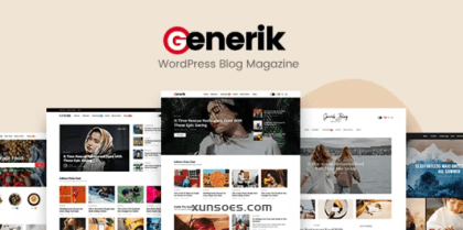 Generik Multipurpose WordPress Blog Magazine Theme 1.1 GPL Theme