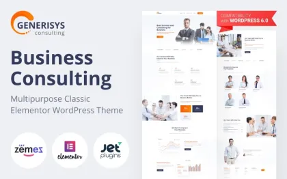 Generisys Business Consulting Multipurpose Classic WordPress Elementor Theme WordPress Theme 1.0.1 GPL Theme