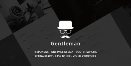 Gentleman CV Resume vCard WordPress Theme 1.4.3 GPL Theme