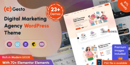 Gesto Digital Marketing Agency WordPress Theme 1.0.4 GPL Theme