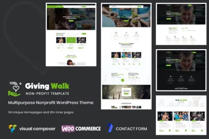 GivingWalk – Multipurpose Nonprofit WP Theme 2.0.1 GPL Theme