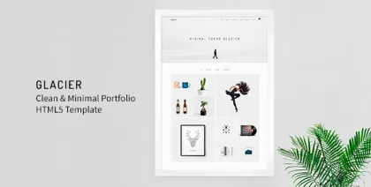 Glacier Minimal WordPress Portfolio Theme 5.0.0 GPL Theme