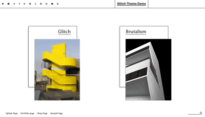 Glitch Brutalist Themes WordPress  20.13.1 GPL Theme