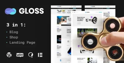 Gloss | Viral News Magazine WordPress Blog Theme + Shop 1.0.2 GPL Theme
