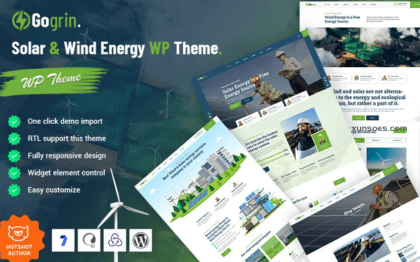 Gogrin Solar Wind Energy WordPress Theme 1.0.0 GPL Theme